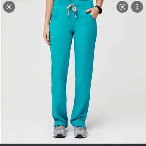 Figs Pants - Figs woman’s kade cargo scrub pants in teal